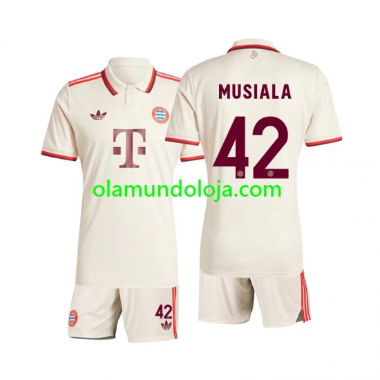 Camisola Bayern de Munique Musiala 42 Criança Equipamento Terceiro 2024-2025 Manga Curta